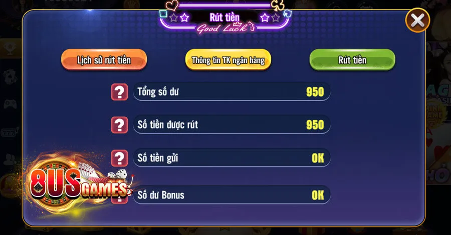 8US 🎖️ Link Tải Game 8US Cho IOS/Android Mới Nhất 2026 577 Hướng dẫn thao tác rút tiền tại 8us